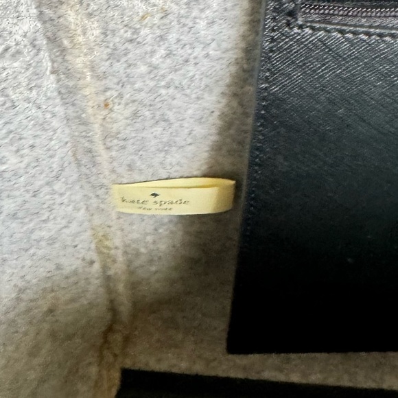 Kate Spade Nouveau York Tote Bag Hallie Gray Wool Felt Purse New York Bag Charm - Picture 11 of 12